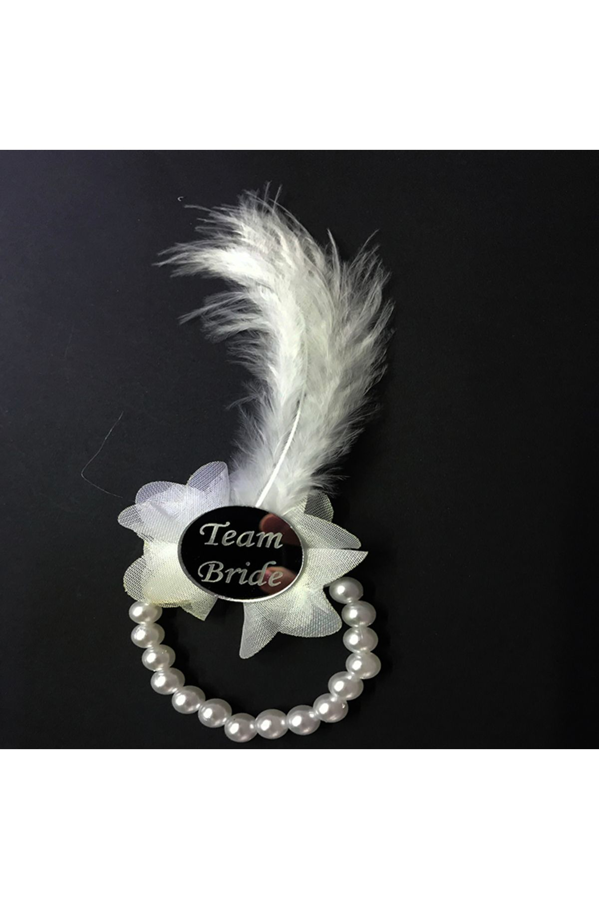 Ok Aksesuar İncili Nedime Bilekliği Gümüş Renk Pleksili Beyaz Otrişli 7 Adet Ok Aksesuar İncili Nedime Bilekliği Gümüş Renk Pleksili Beyaz Otrişli 7 Adet