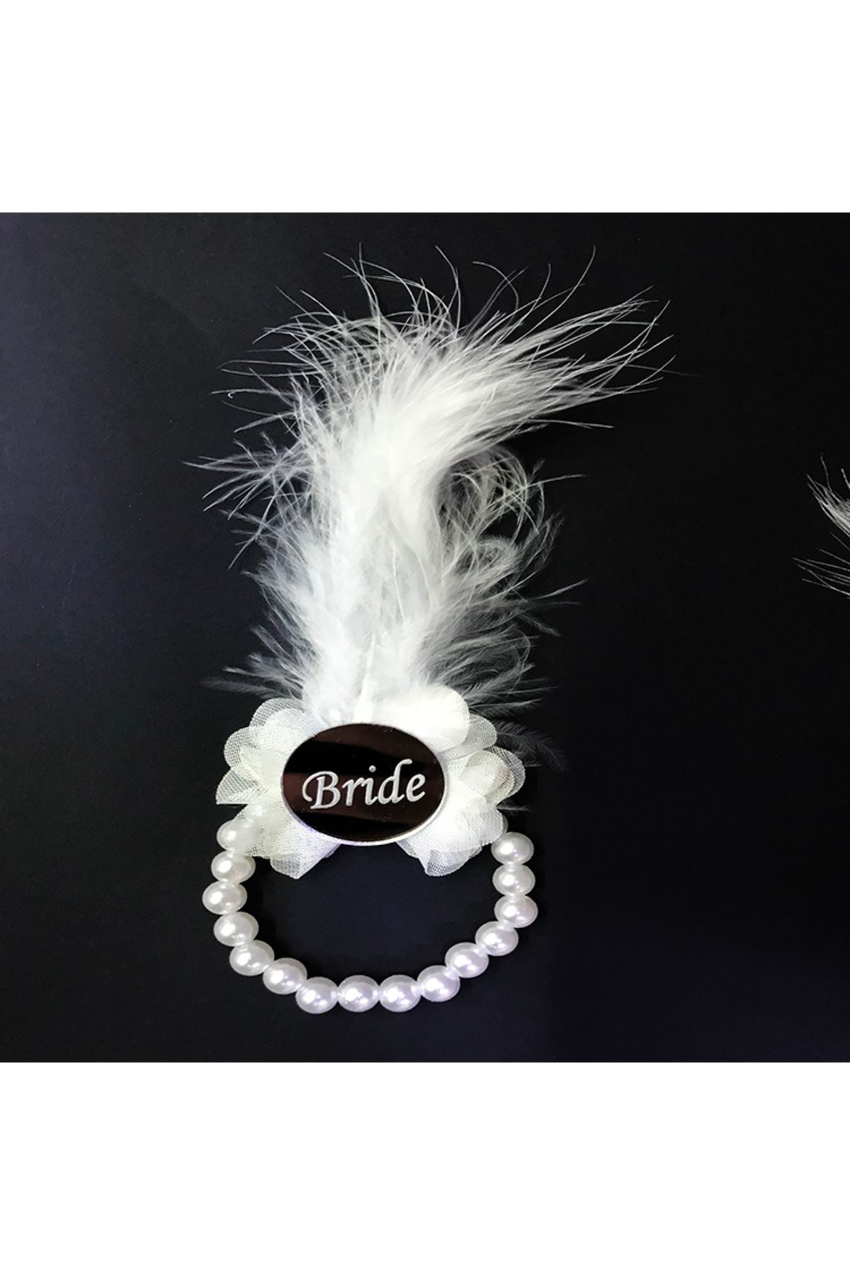 Ok Aksesuar İncili Nedime Bilekliği Gümüş Renk Pleksili Beyaz Otrişli 7 Adet Ok Aksesuar İncili Nedime Bilekliği Gümüş Renk Pleksili Beyaz Otrişli 7 Adet