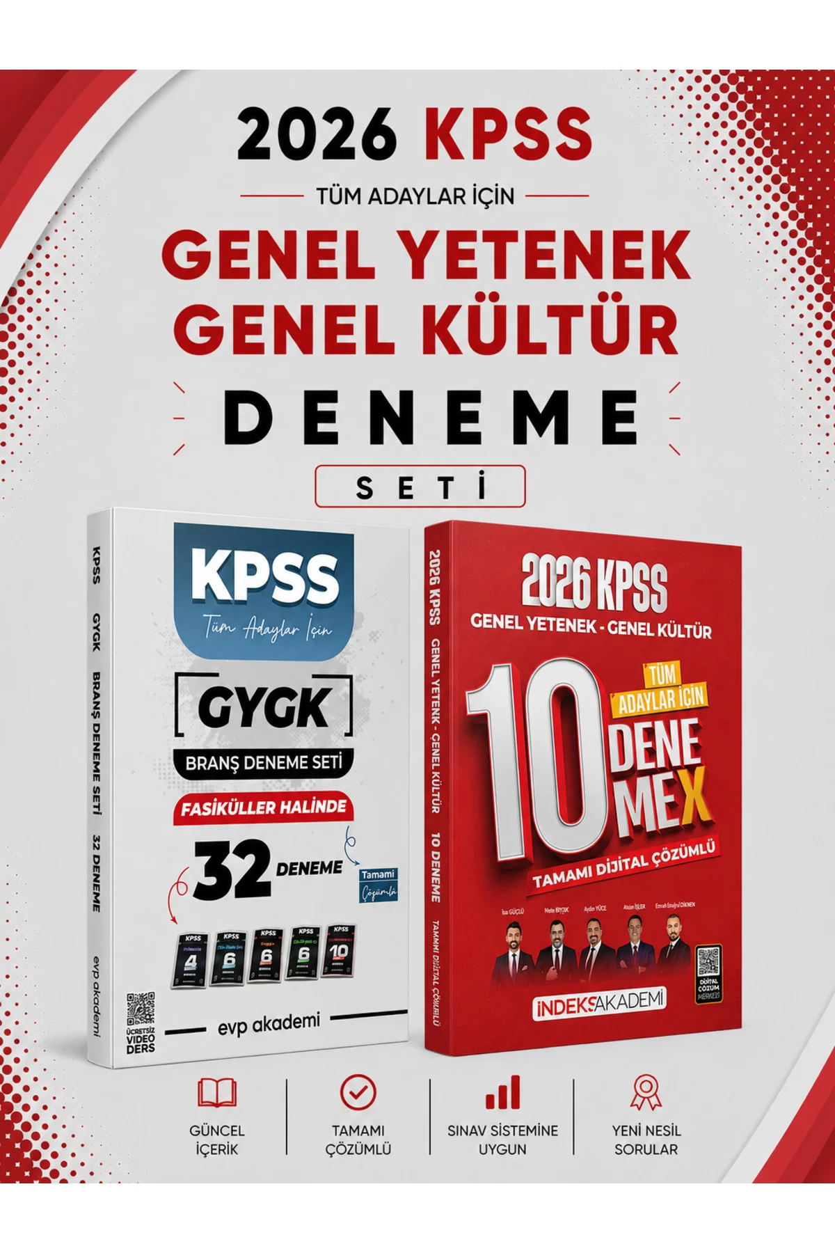İndeks 2026 KPSS GKGY 10 DenemeX & KPSS Tüm Dersler 32 Deneme Seti