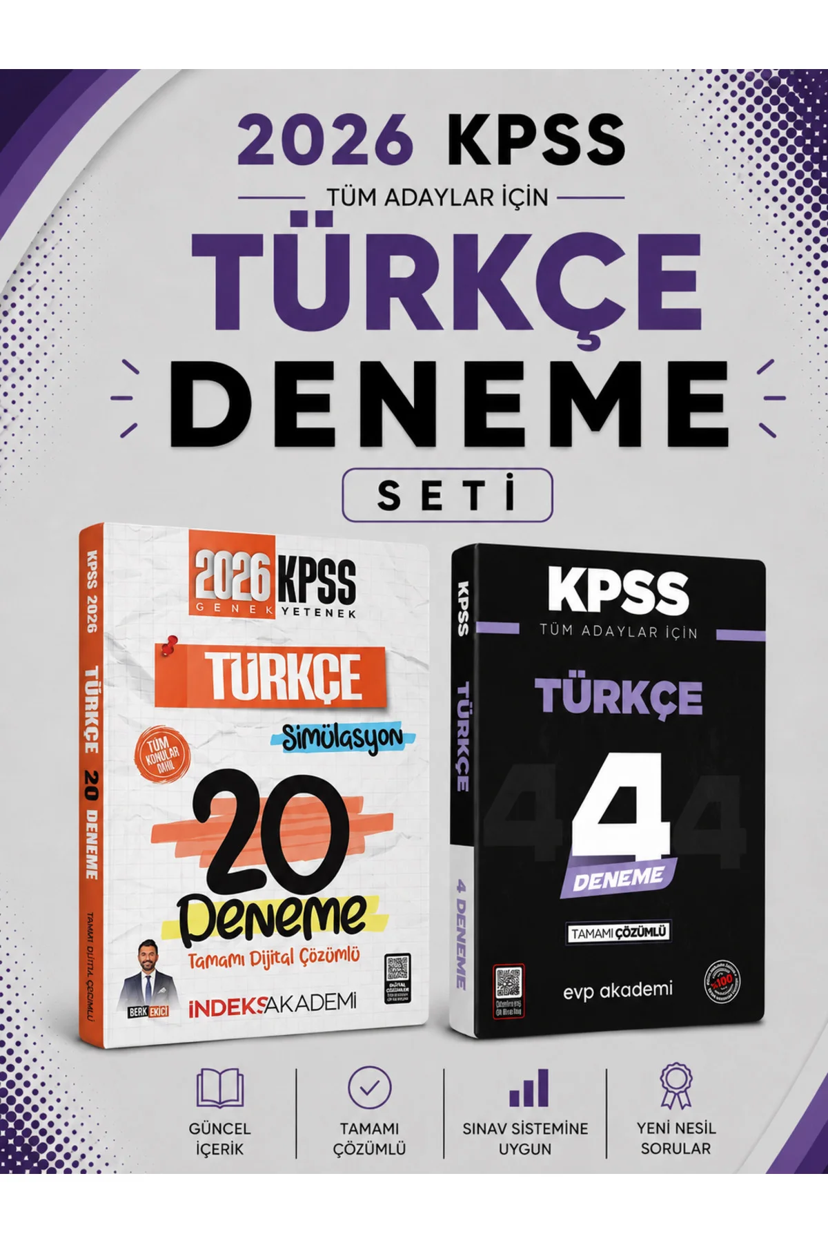 İndeks 2026 KPSS Türkçe 20 Deneme & KPSS Türkçe 4 Deneme Seti