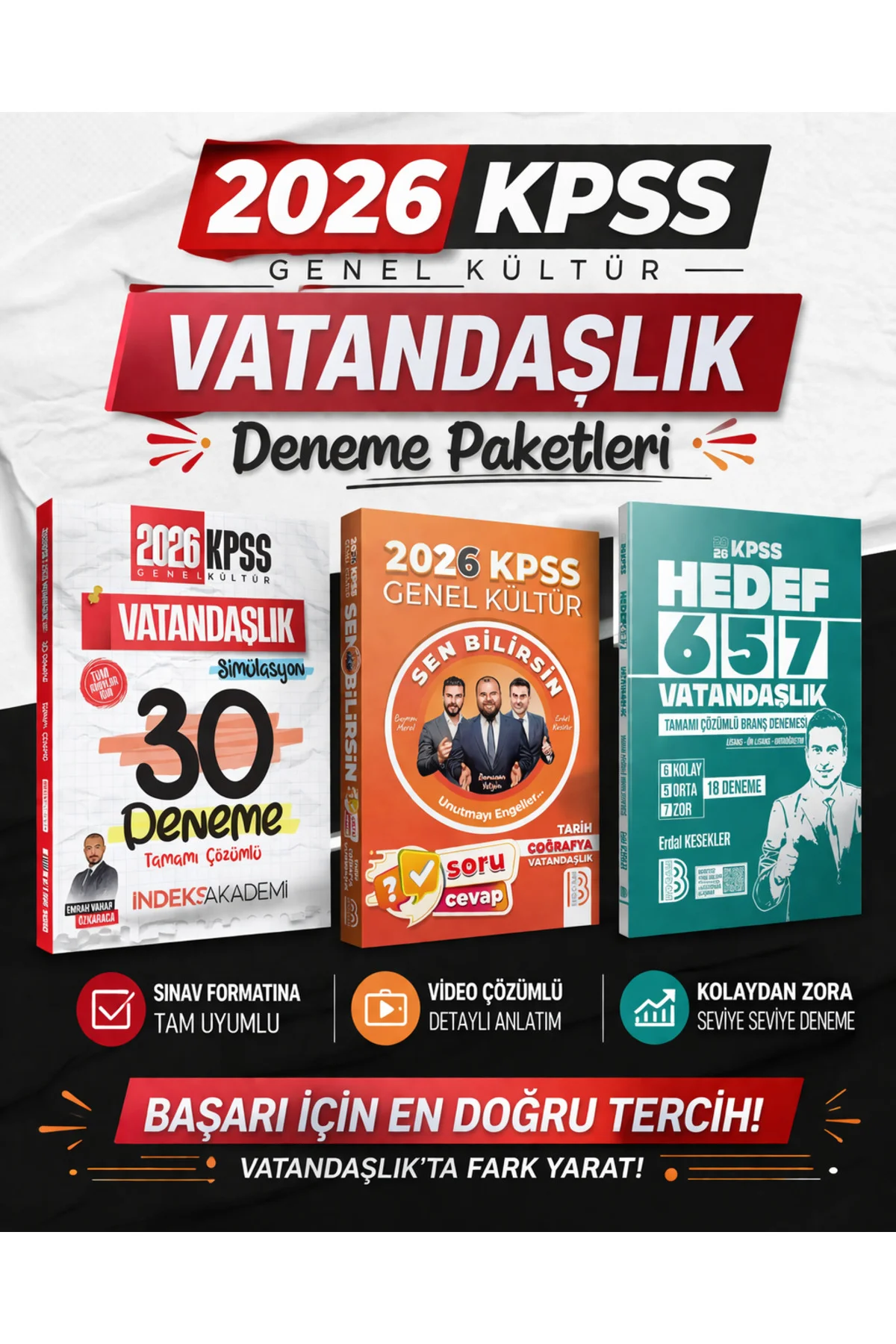 İndeks 2026 KPSS Vatandaşlık 30 Deneme & Benim Hocam KPSS Vatandaşlık Deneme & Benim Hocam KPSS Gene