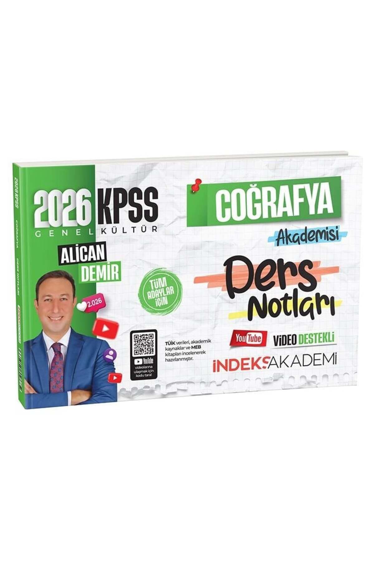 İndeks Akademi 2026 Bas. KPSS Coğrafya Akademisi Video Ders Notla