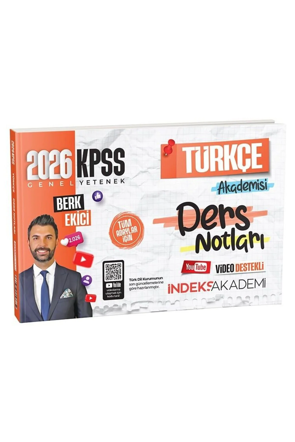 2026 KPSS Türkçe Akademisi Video Ders Notları - Berk Ekici İndeks Akademi Yayıncılık