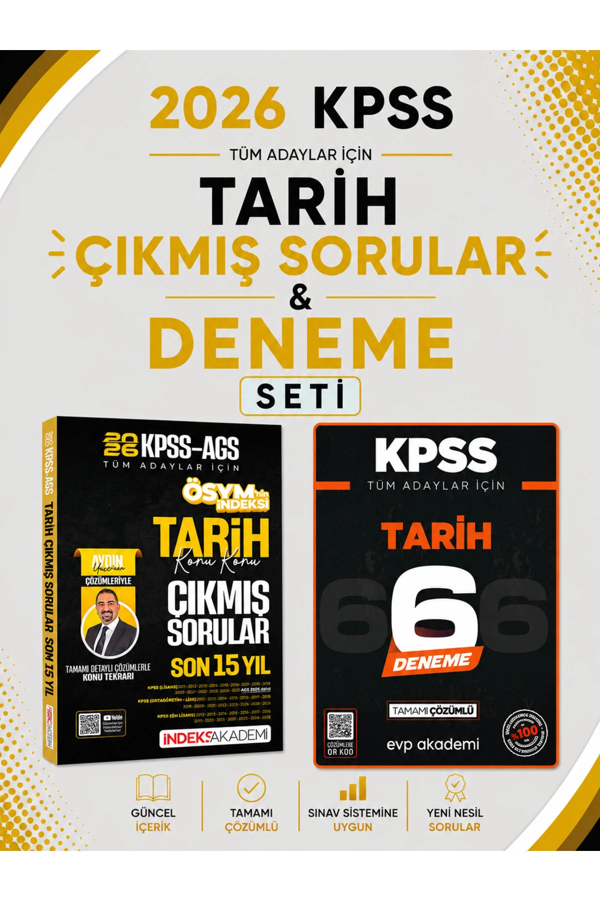 İndeks Akademi 2026 KPSS Tarih Konu Konu Çıkmış Sorular & KPSS Tarih 6 Deneme Seti