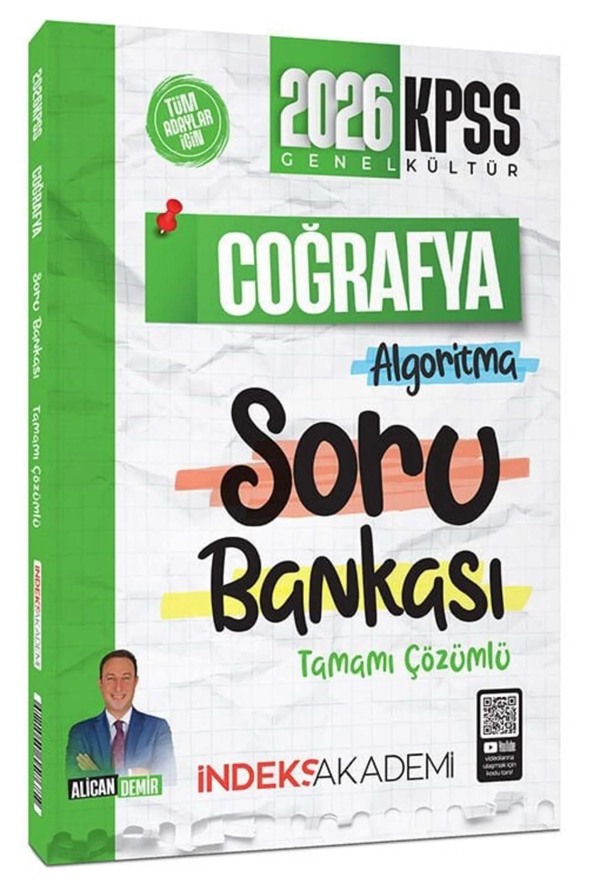 İndeks Akademi 2026 Baskı KPSS Coğrafya Algoritma Soru Bankası Çö
