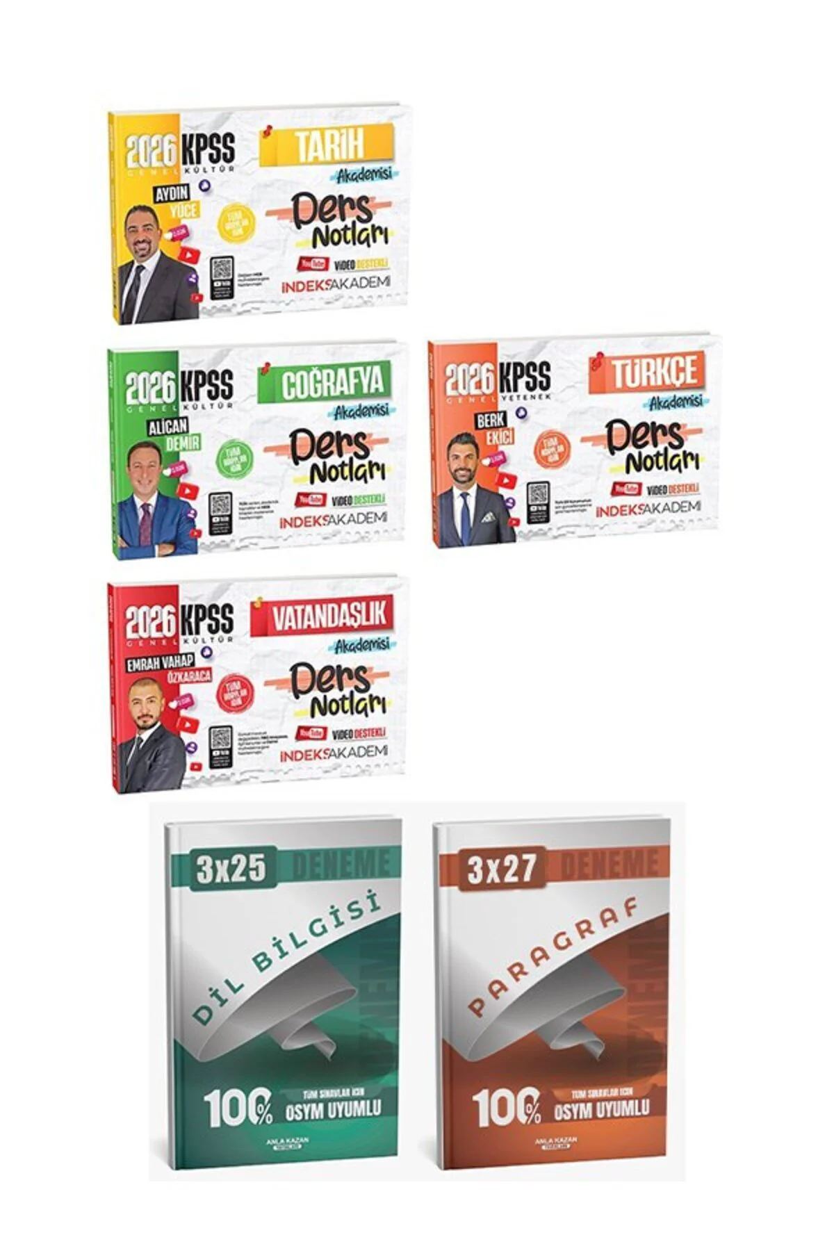 İndeks Akademi 2026 KPSS Tarih+Coğrafya+Vatandaşlık+Türkçe Akadem