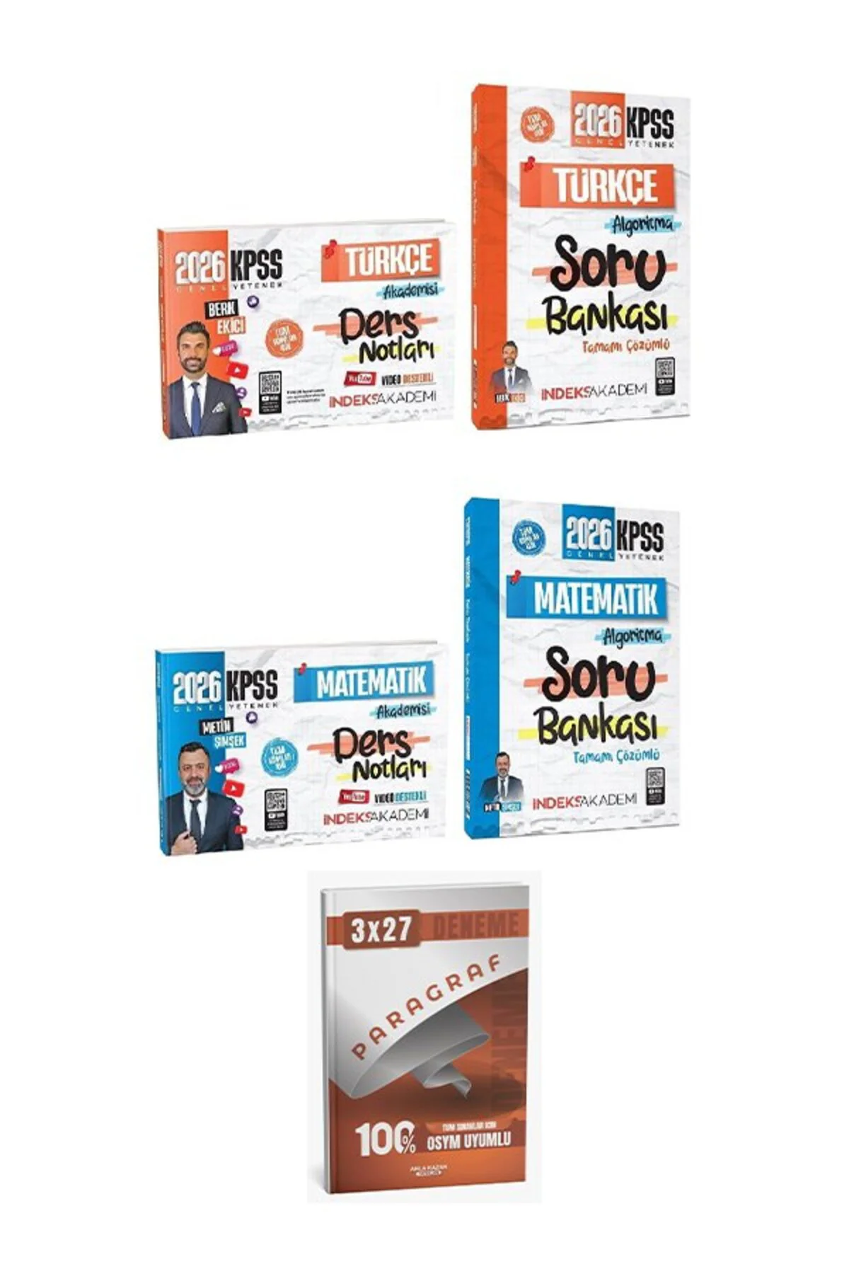 İndeks + Anla Kazan 2026 KPSS Türkçe + Matematik Video Ders Notla