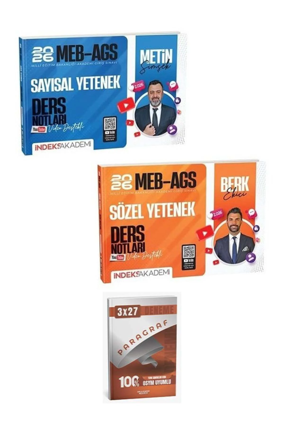 İndeks + Anla Kazan 2026 MEB-AGS Sözel + Sayısal Yetenek Ders Not