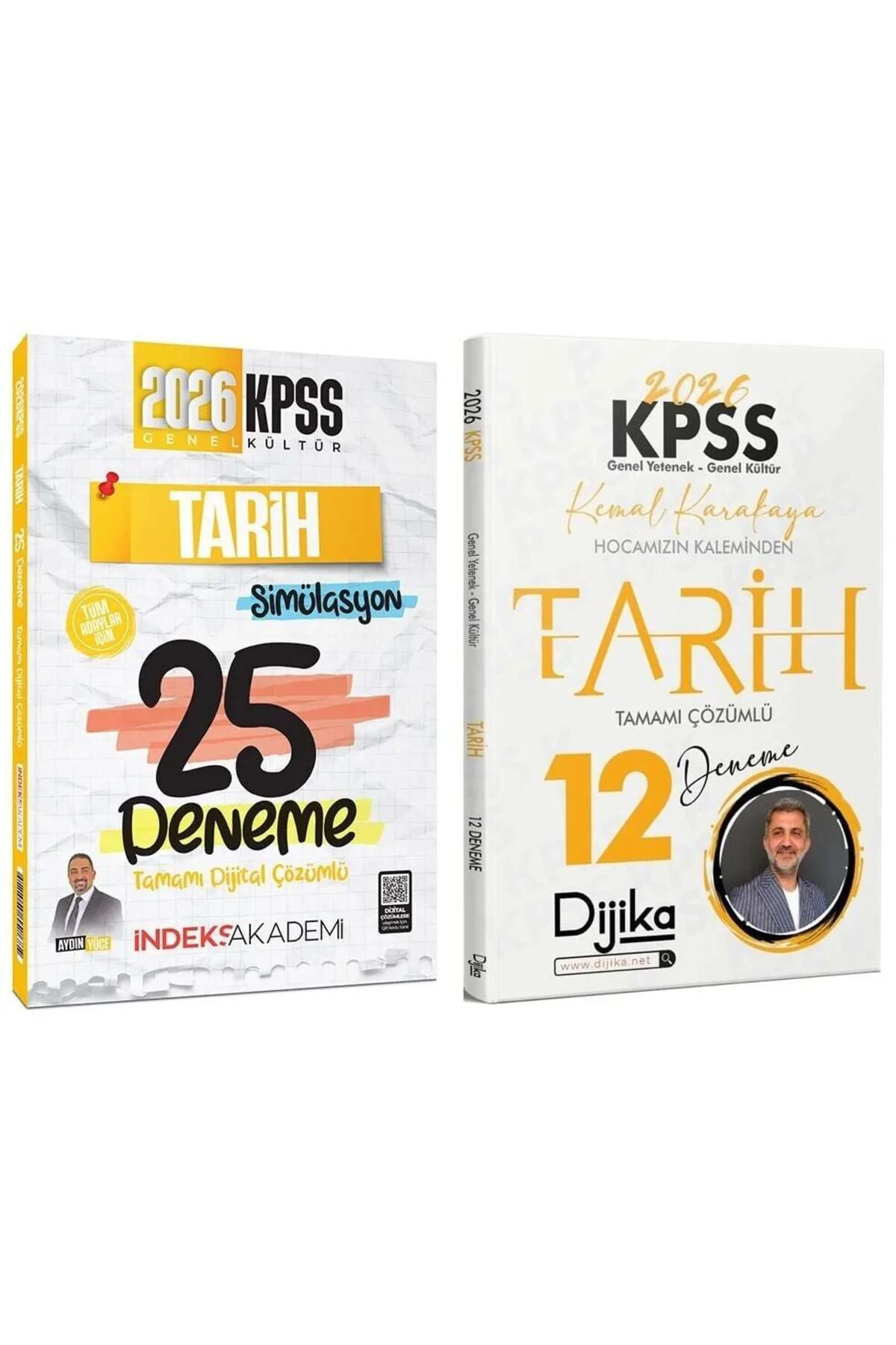 İndeks + Dijika 2026 KPSS Tarih 25 + 12 Deneme 2 li Set - Aydın Y