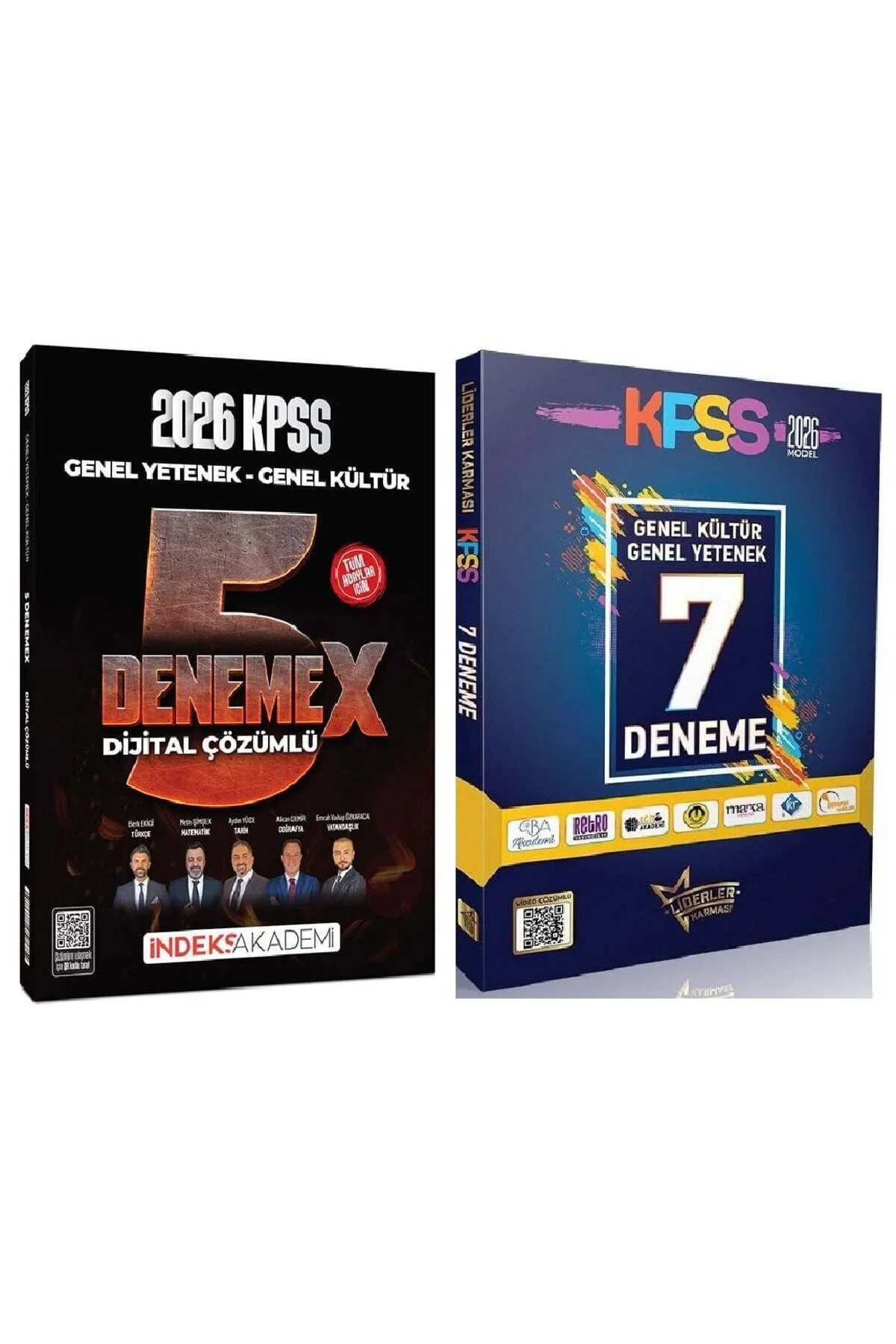 İndeks + Liderler Karması 2026 KPSS Genel Yetenek Genel Kültür 5 + 7 Deneme 2 li Set