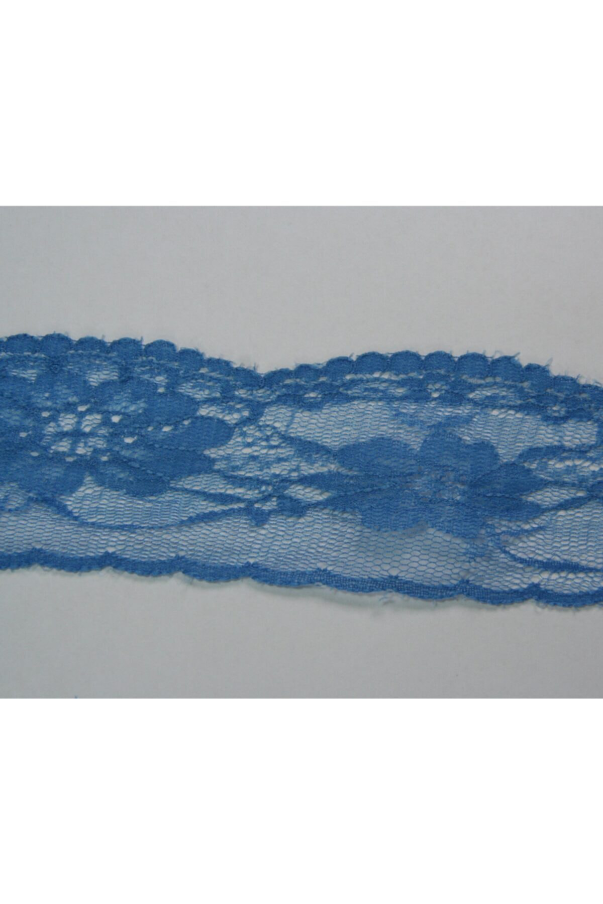 Tuhafiyecimiz İndigo Renk Naylon Dantel 5 Metrelik