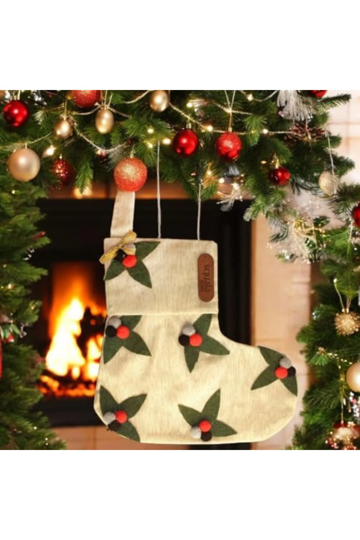 İndirimAWM YILBAŞI ÇORABI çİÇEK DESENLİ 1203476