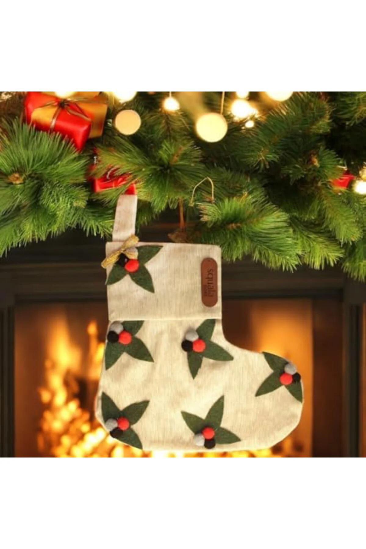 İndirimAWM YILBAŞI ÇORABI çİÇEK DESENLİ 1203476