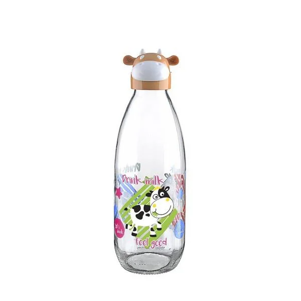İnek Tasarımlı Sevimli Cam Suluk - Süt Şişesi 1000 ML Fiyatı, Yorumları ve Özellikleri