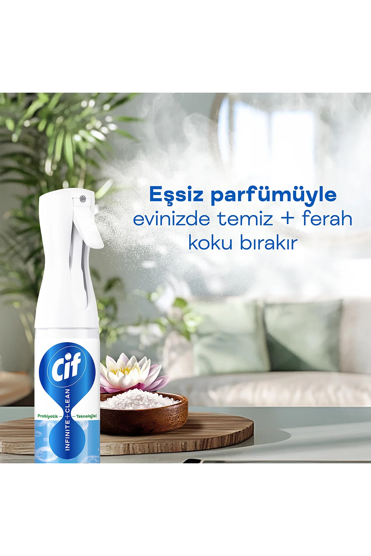 Infinite Clean Doğal Probiyotikli Sprey Tüm Yüzeyler İçin Lotus &