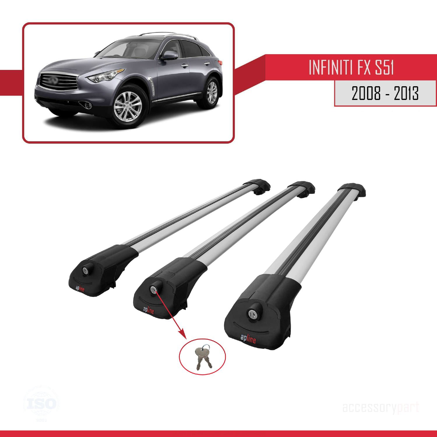 Infiniti FX S51 2008-2013 Arası ile uyumlu ACE-1 Ara Atkı Tavan B