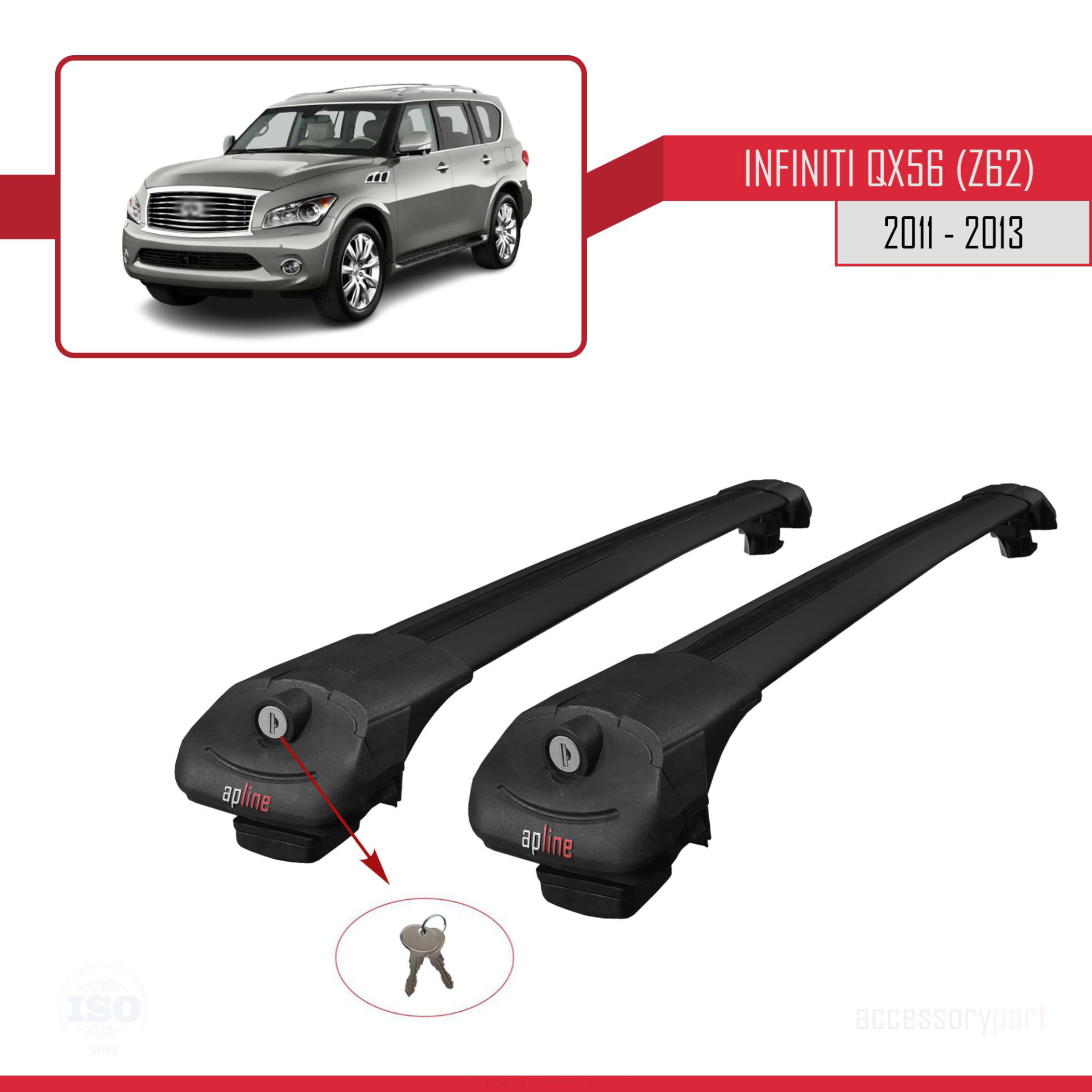 Infiniti QX56 Z62 2011-2013 Arası ile uyumlu ACE-1 Ara Atkı Tavan