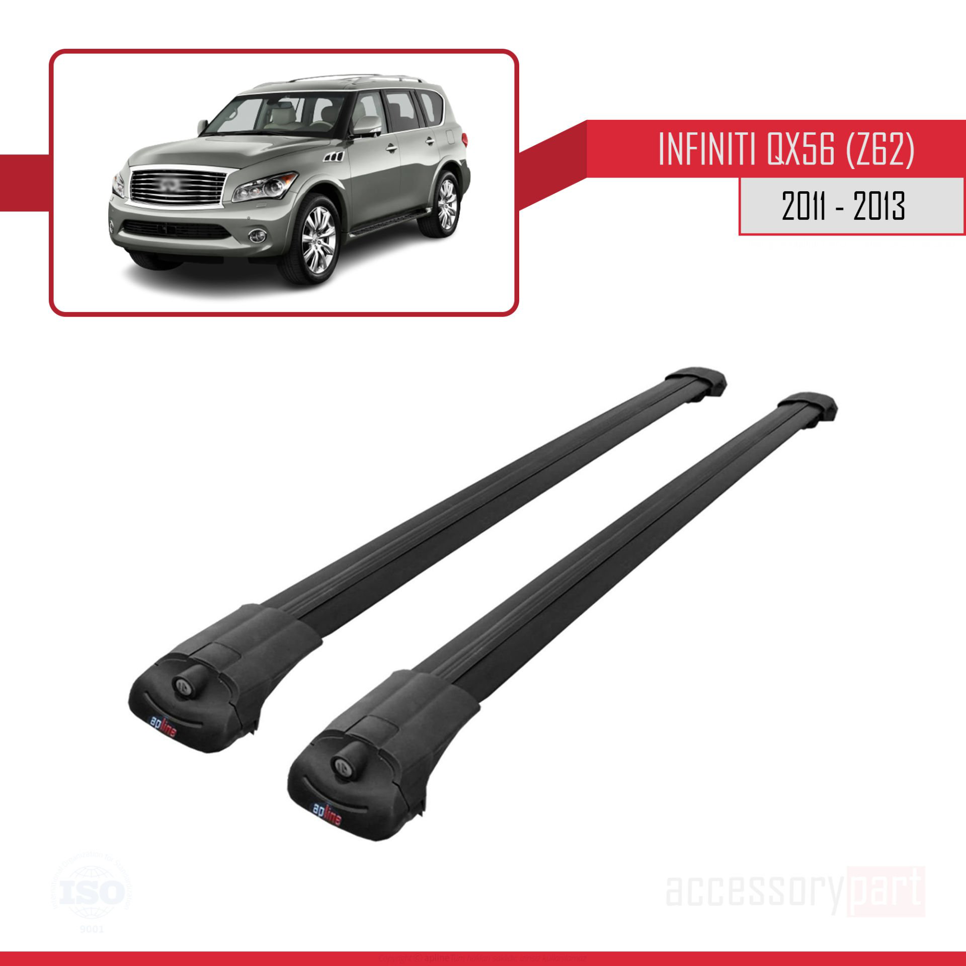 Infiniti QX56 Z62 2011-2013 Arası ile uyumlu ACE-1 Ara Atkı Tavan