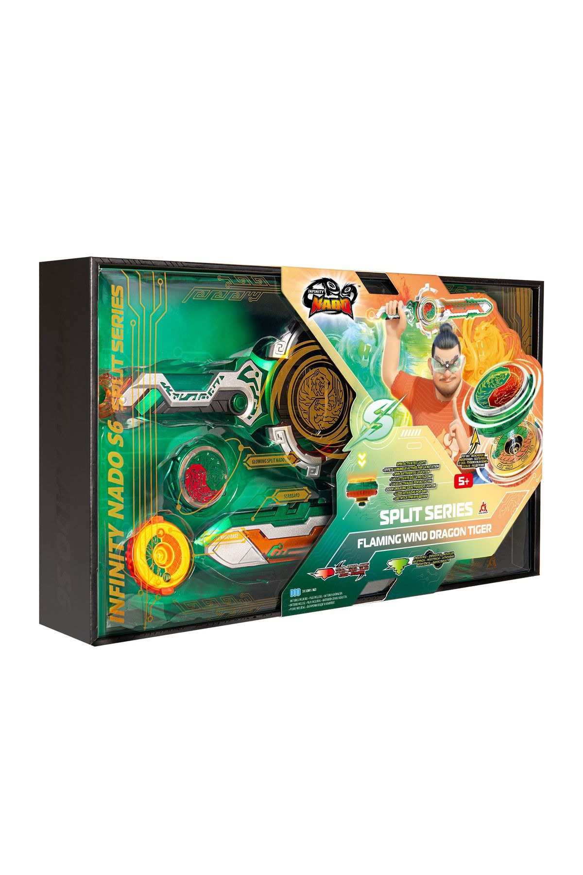 Oyuncak Store İnfinity Nado S6 Split Serisi Alevli Rüzgar Ejderhası Kaplanı - F