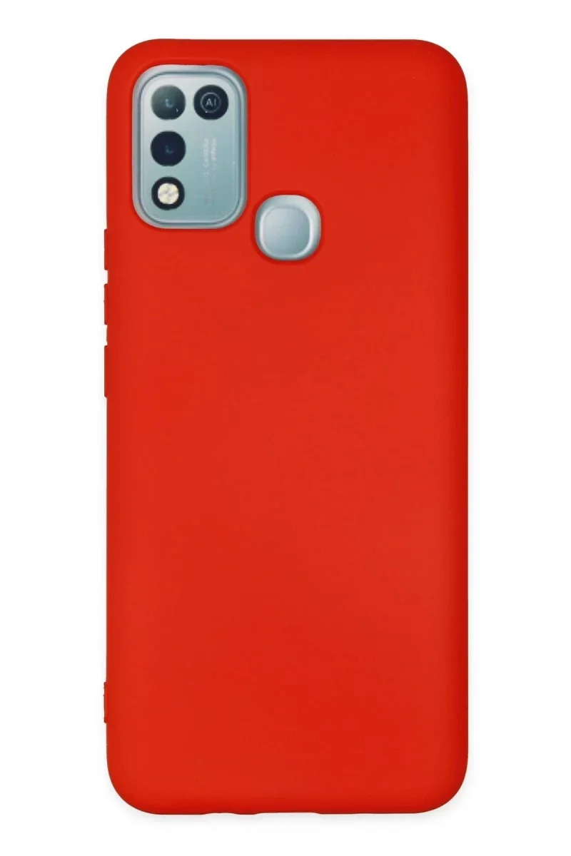 İnfinix Hot 10 Play Kılıf Nano içi Kadife Silikon - Kırmızı İnfinix Hot 10 Play Kılıf Nano içi Kadife Silikon - Kırmızı