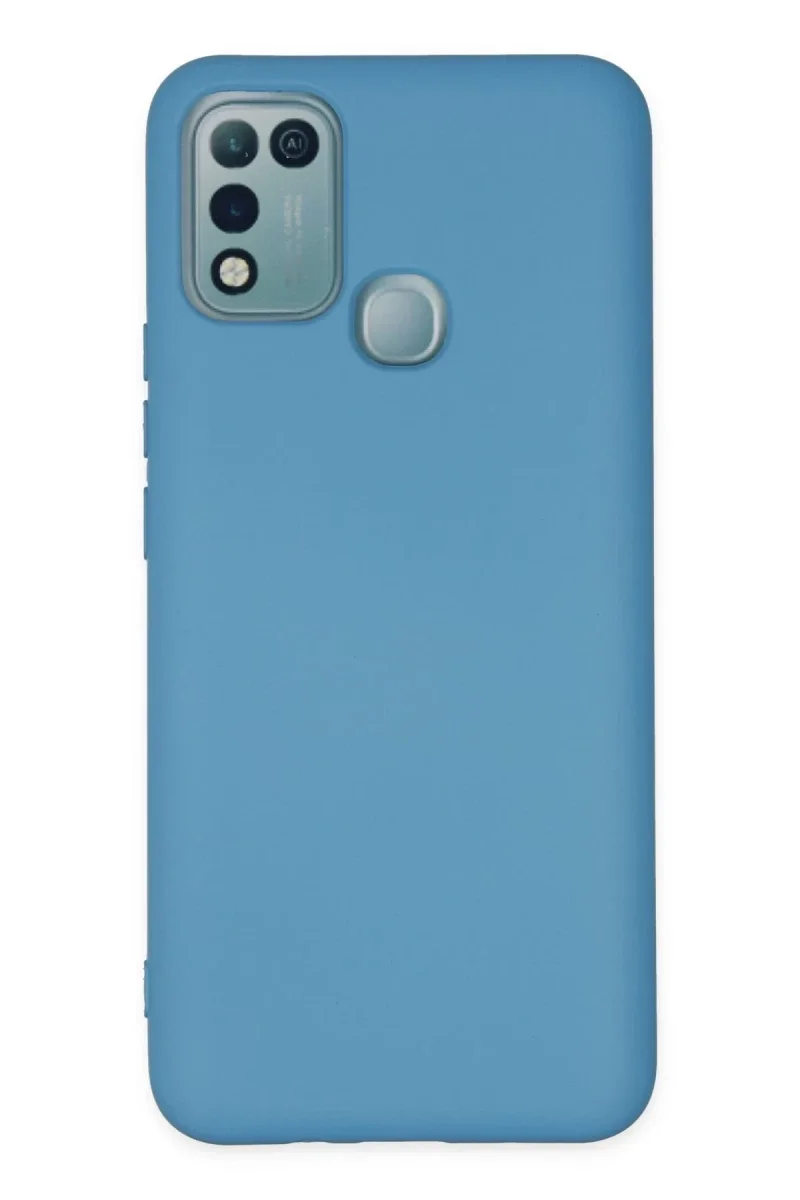 İnfinix Hot 10 Play Kılıf Nano içi Kadife Silikon - Mavi İnfinix Hot 10 Play Kılıf Nano içi Kadife Silikon - Mavi