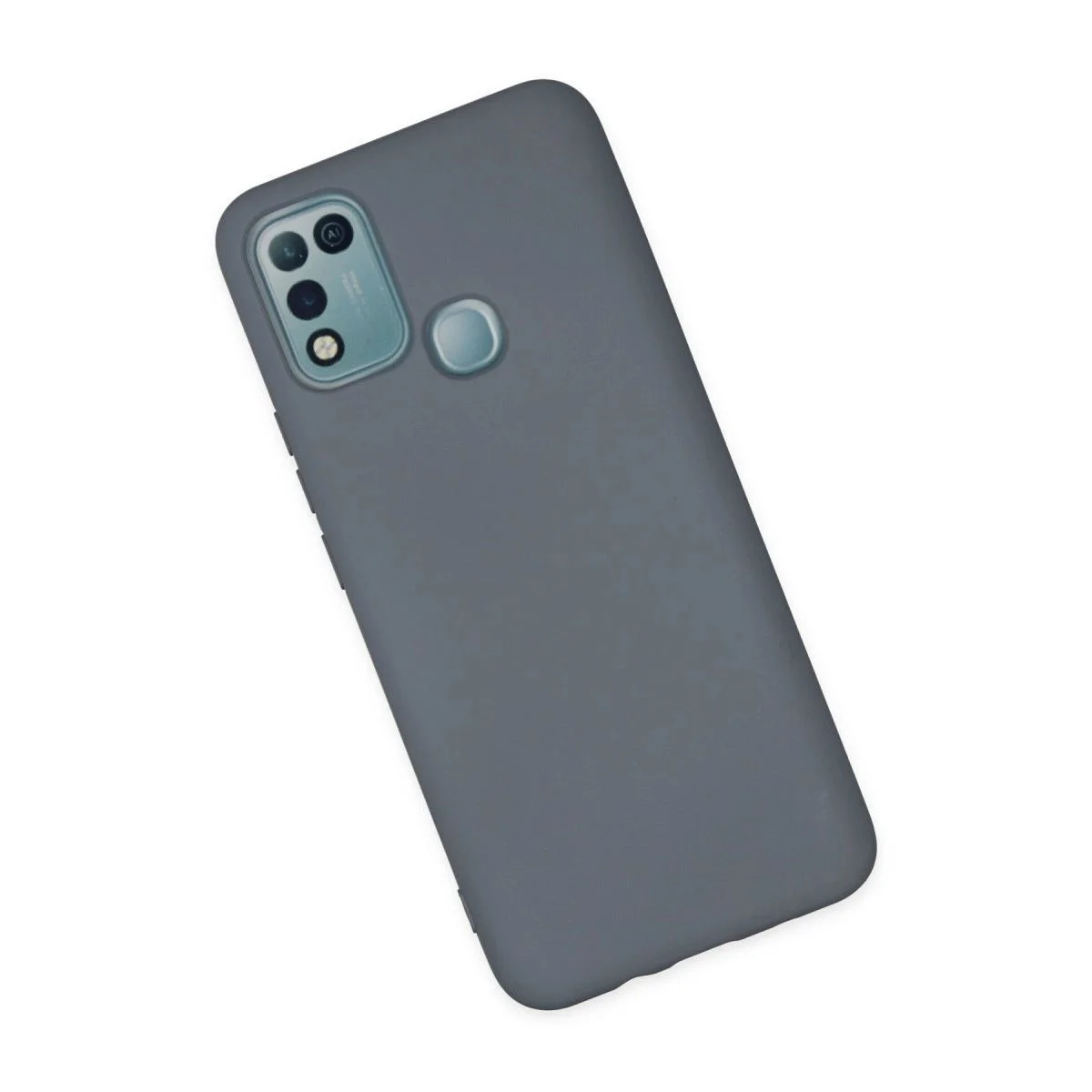 Infinix Hot 10 Play ile Uyumlu Nano İçi Kadife Silikon Kılıf - Gri Infinix Hot 10 Play ile Uyumlu Nano İçi Kadife Silikon Kılıf - Gri