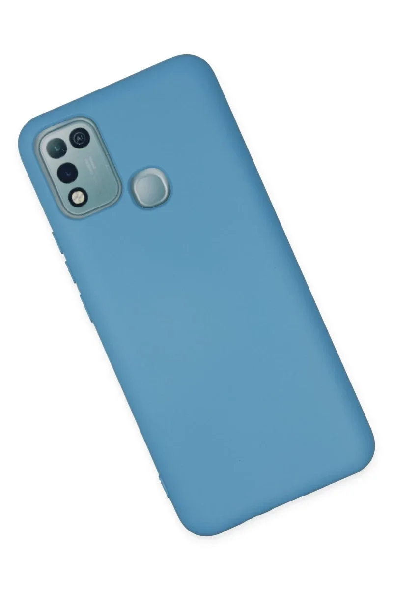 İnfinix Hot 10 Play Kılıf Nano içi Kadife Silikon - Mavi İnfinix Hot 10 Play Kılıf Nano içi Kadife Silikon - Mavi