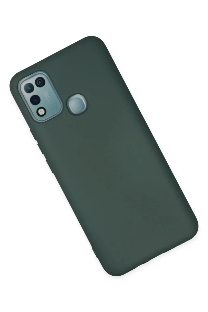 İnfinix Hot 10 Play Kılıf Nano içi Kadife Silikon - Koyu Yeşil İnfinix Hot 10 Play Kılıf Nano içi Kadife Silikon - Koyu Yeşil