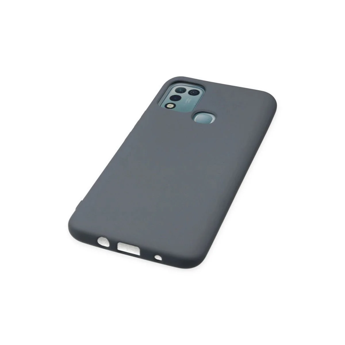 Infinix Hot 10 Play ile Uyumlu Nano İçi Kadife Silikon Kılıf - Gri Infinix Hot 10 Play ile Uyumlu Nano İçi Kadife Silikon Kılıf - Gri