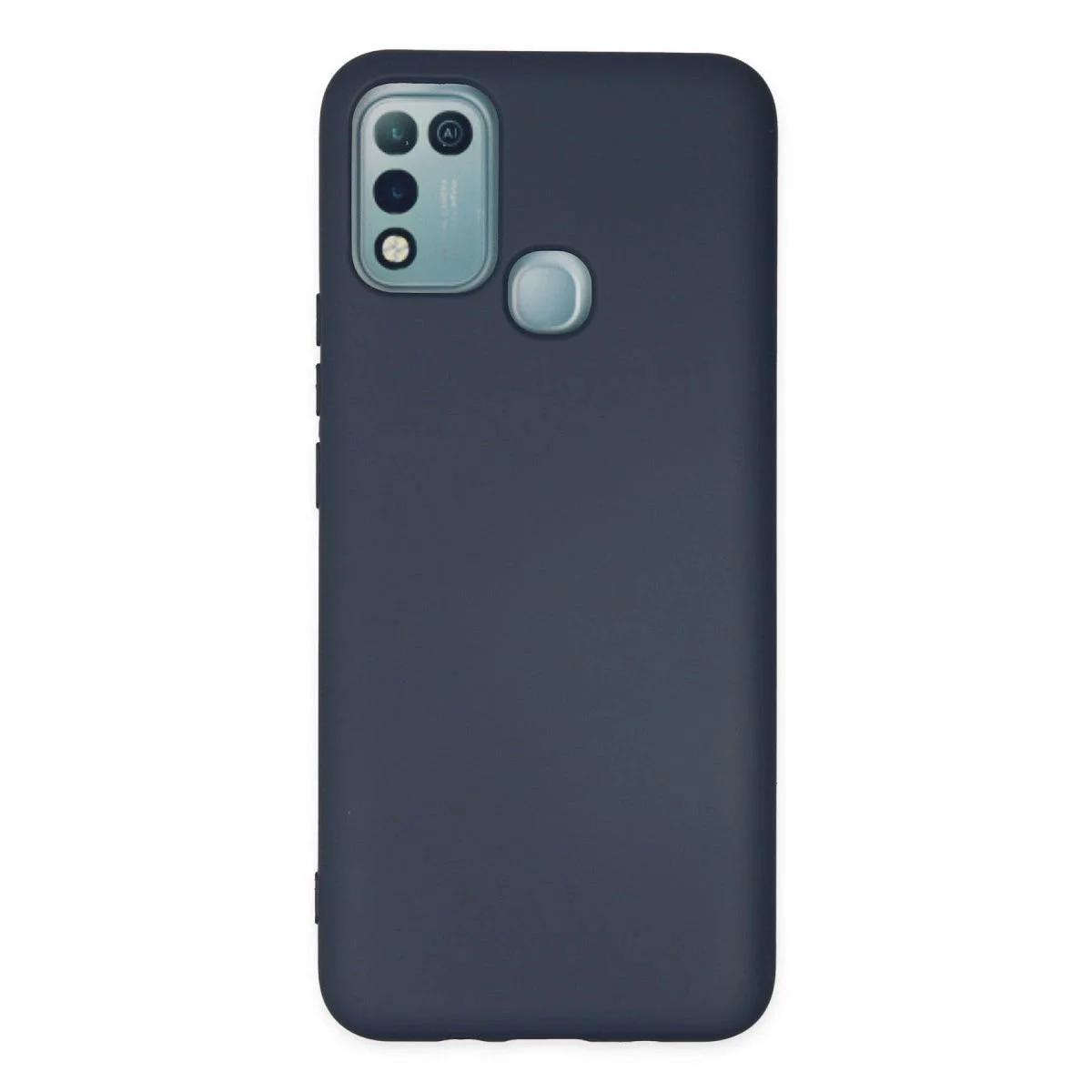 Infinix Hot 10 Play ile Uyumlu Nano Silikon Kılıf - İçi Kadife Lacivert