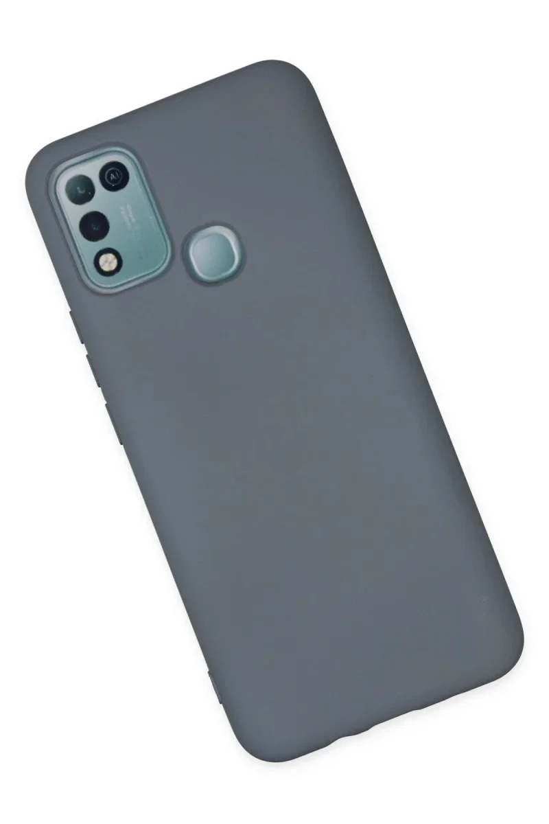 İnfinix Hot 10 Play Kılıf Nano içi Kadife Silikon - Gri İnfinix Hot 10 Play Kılıf Nano içi Kadife Silikon - Gri