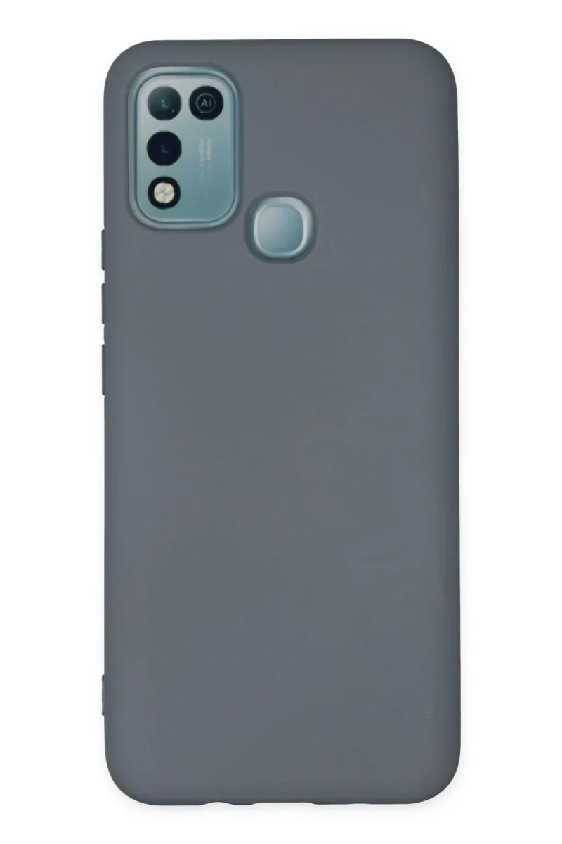 İnfinix Hot 10 Play Kılıf Nano içi Kadife Silikon - Gri İnfinix Hot 10 Play Kılıf Nano içi Kadife Silikon - Gri