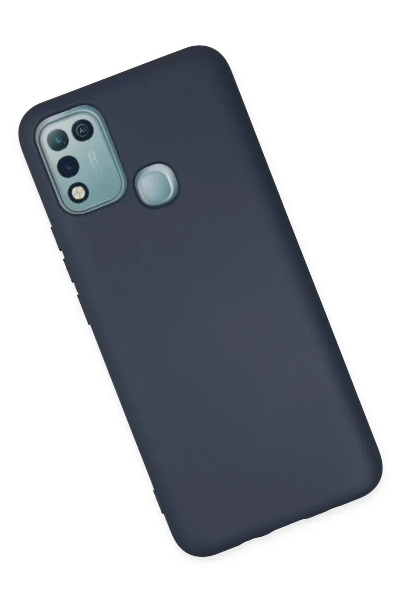 İnfinix Hot 10 Play Kılıf Nano içi Kadife Silikon - Lacivert
