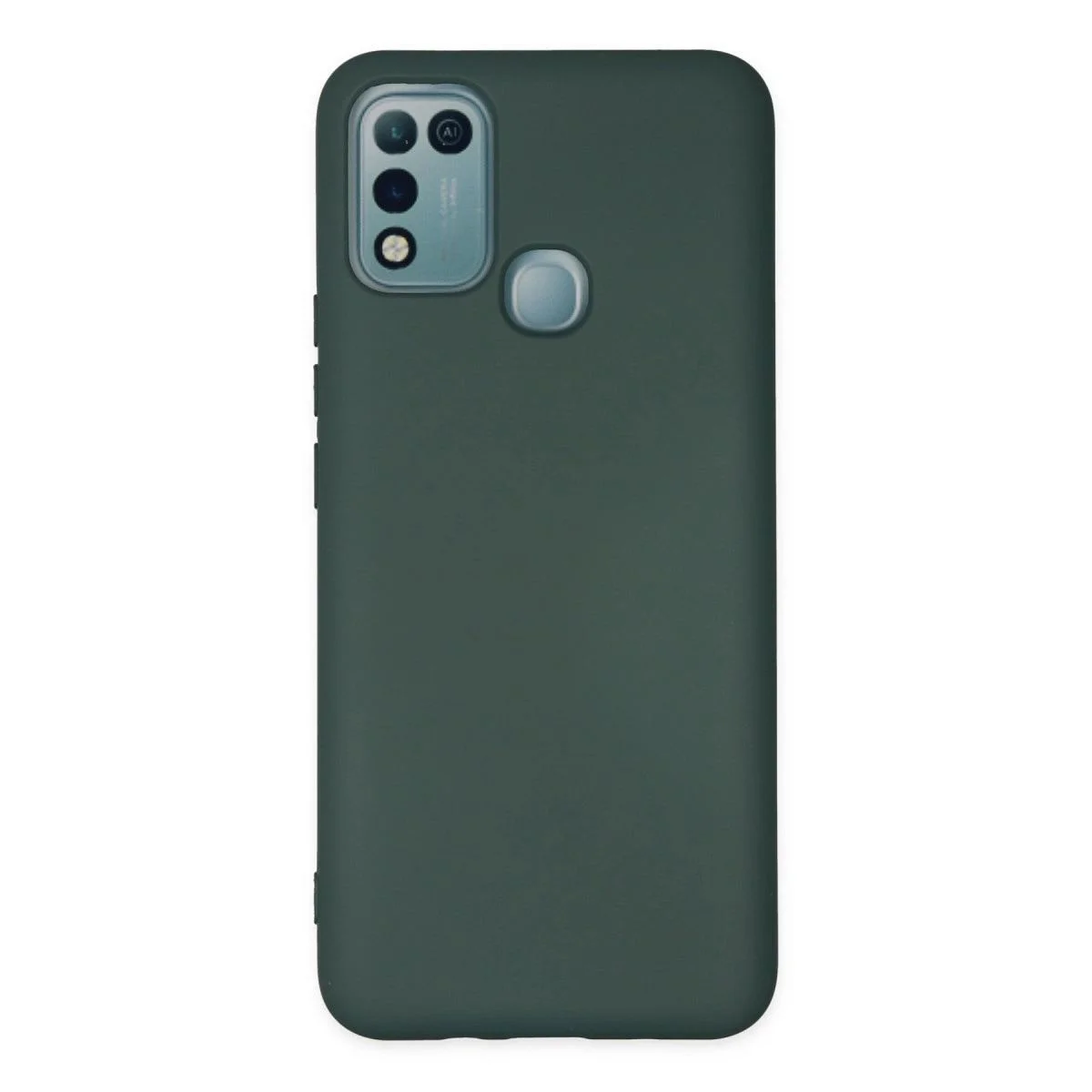 Infinix Hot 10 Play ile Uyumlu Nano İçi Kadife Silikon Kılıf - Koyu Yeşil Infinix Hot 10 Play ile Uyumlu Nano İçi Kadife Silikon Kılıf - Koyu Yeşil