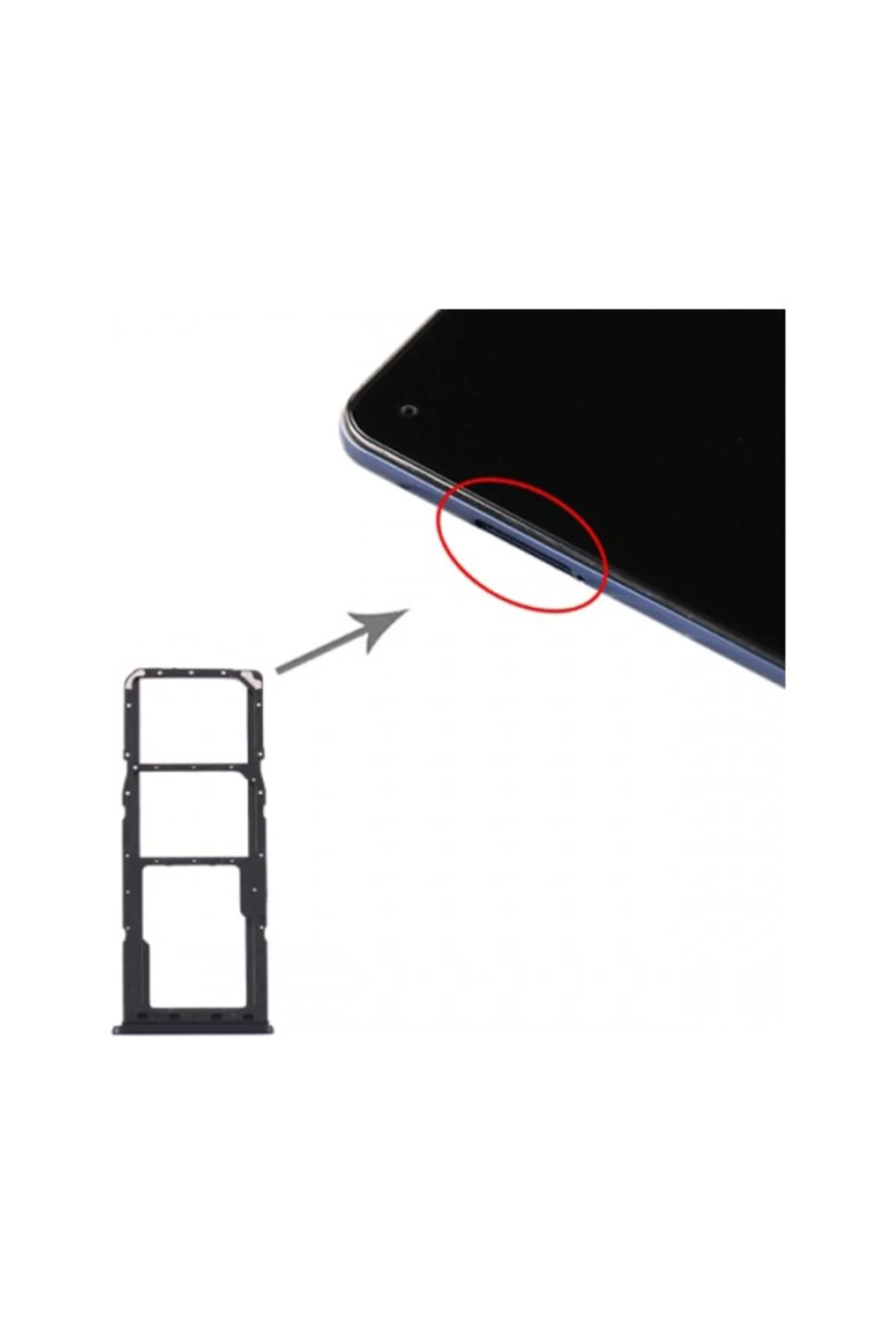 Infinix Hot 10 Sim Kapağı Tepsisi Kırmızı