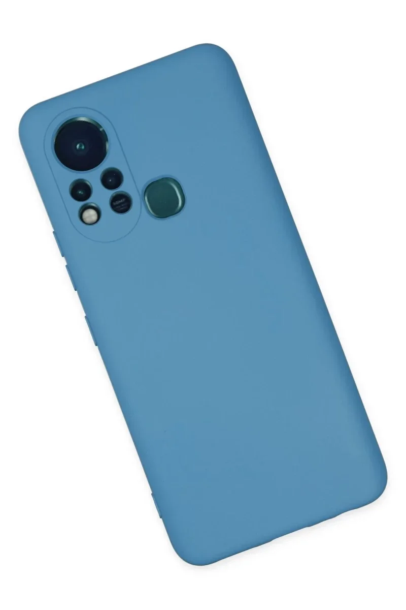 İnfinix Hot 11s Kılıf Nano içi Kadife Silikon - Mavi