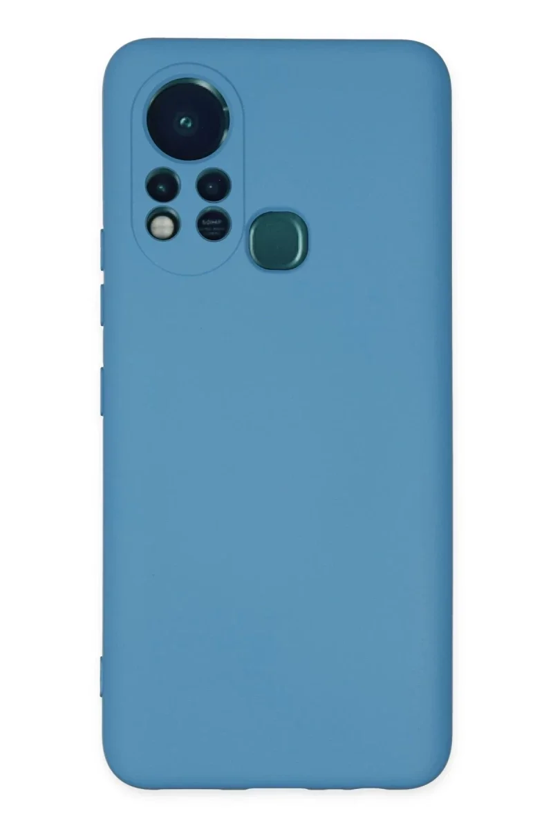İnfinix Hot 11s Kılıf Nano içi Kadife Silikon - Mavi