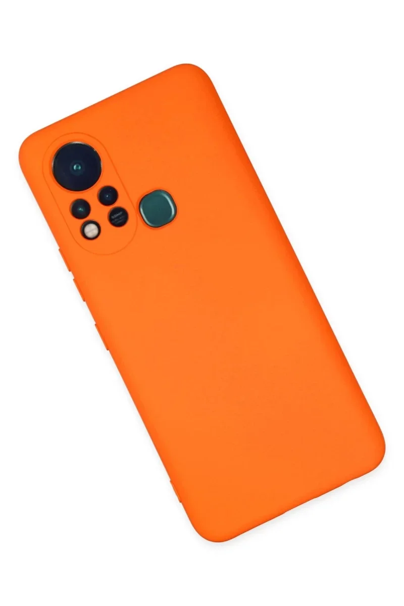 İnfinix Hot 11s Kılıf Nano içi Kadife Silikon - Turuncu İnfinix Hot 11s Kılıf Nano içi Kadife Silikon - Turuncu