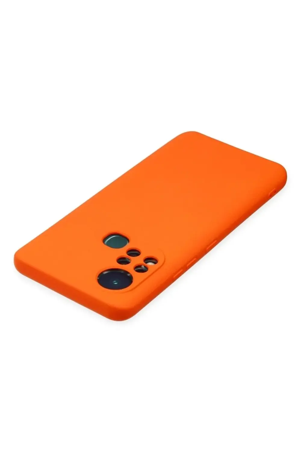 İnfinix Hot 11s Kılıf Nano içi Kadife Silikon - Turuncu-(5796)