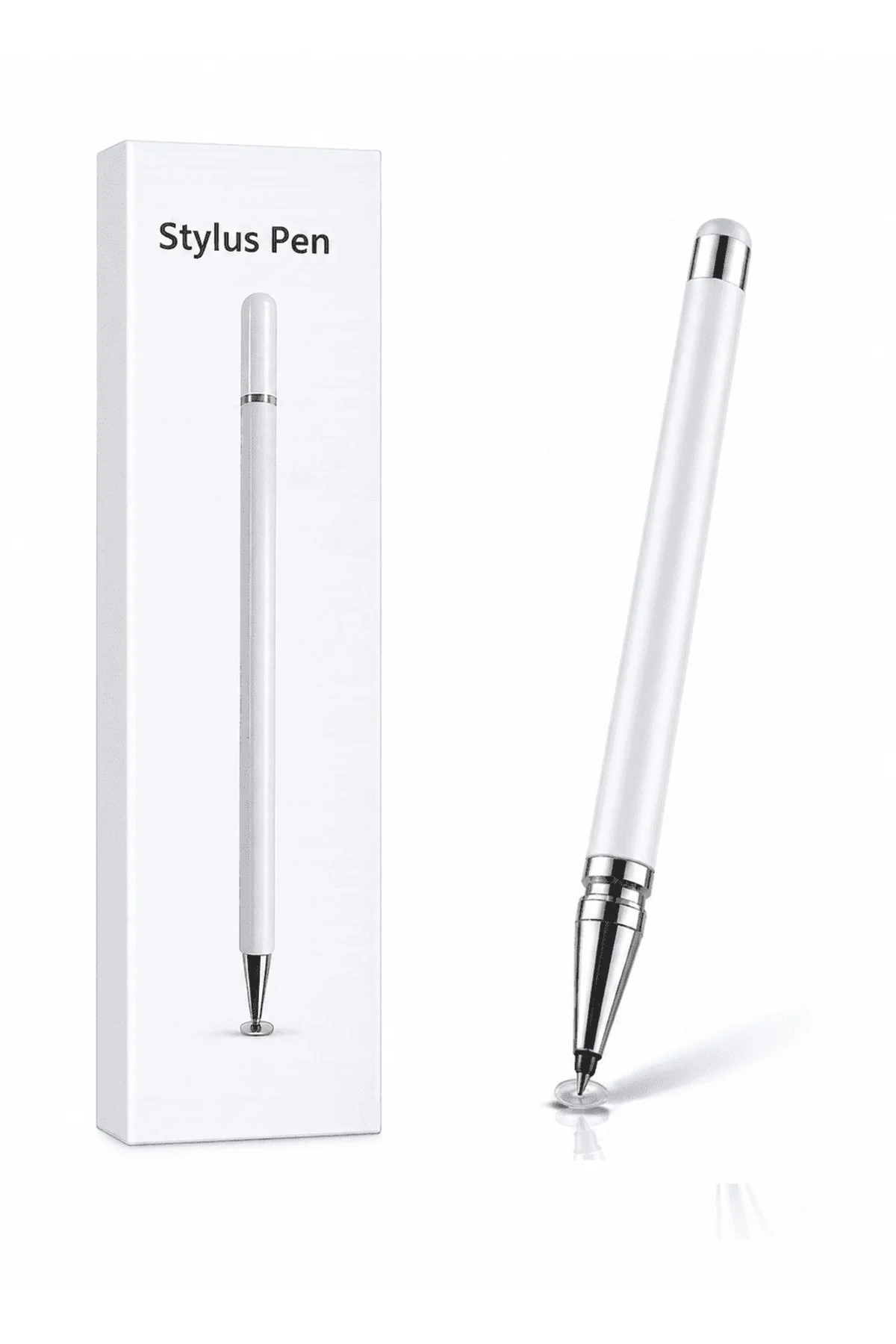 infinix Hot 11S Uyumlu Dokunmatik Stylus Kalem Disk Uçlu Hassas Beyaz Tablet Telefon Çizim Kalemi