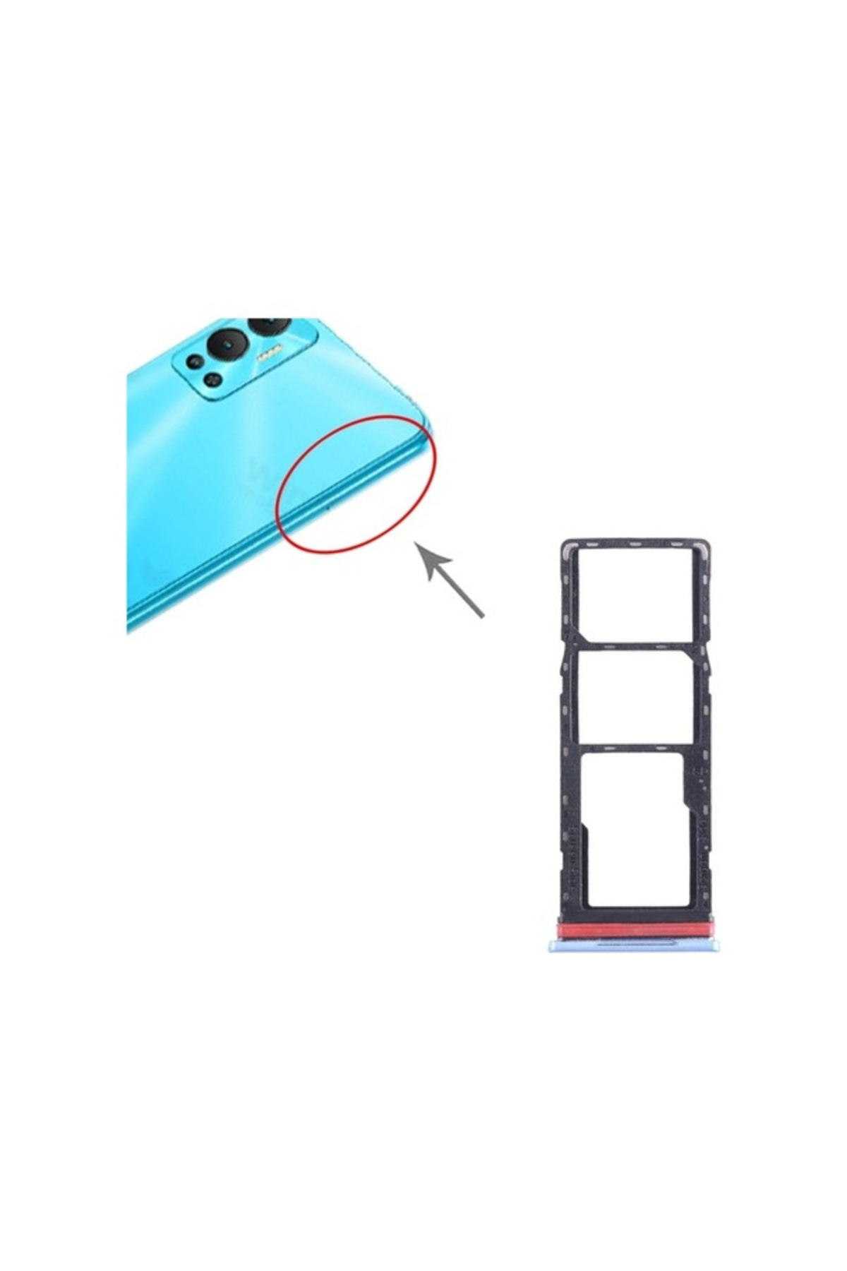 Boyra Teknoloji İnfinix Hot 20İ Uyumlu Sim Tepisisi X665 Mavi