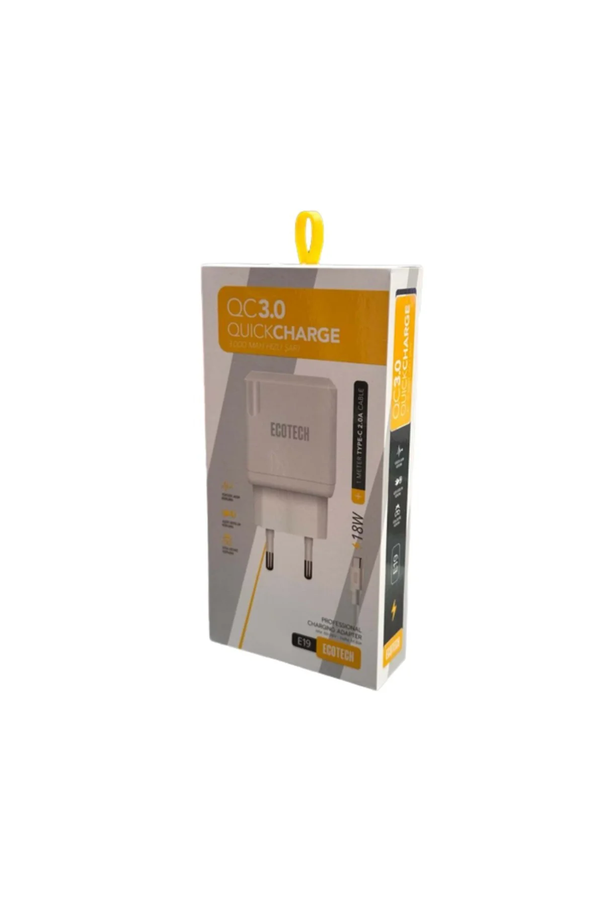 Infinix Hot 30-40-50 İle Uyumlu Q.C 18W Şarj Aleti-1 Metre Type C