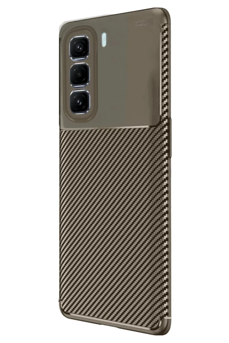 İnfinix Hot 50 4G Kılıf Auto Focus Karbon Kapak - Kahverengi Fiyatı, Yorumları ve Özellikleri