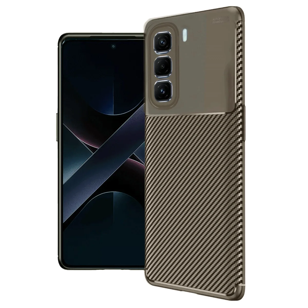 İnfinix Hot 50 Pro Plus 4g Auto Focus Karbon Kapak - Kahverengi İnfinix Hot 50 Pro Plus 4g Auto Focus Karbon Kapak - Kahverengi