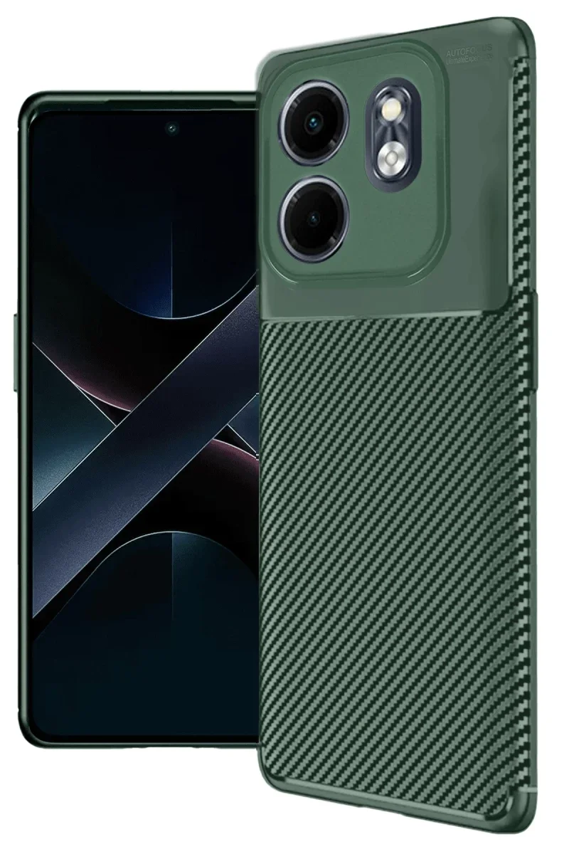 İnfinix Hot 50i 4G Kılıf Auto Focus Karbon Kapak - Koyu Yeşil Fiyatı, Yorumları ve Özellikleri