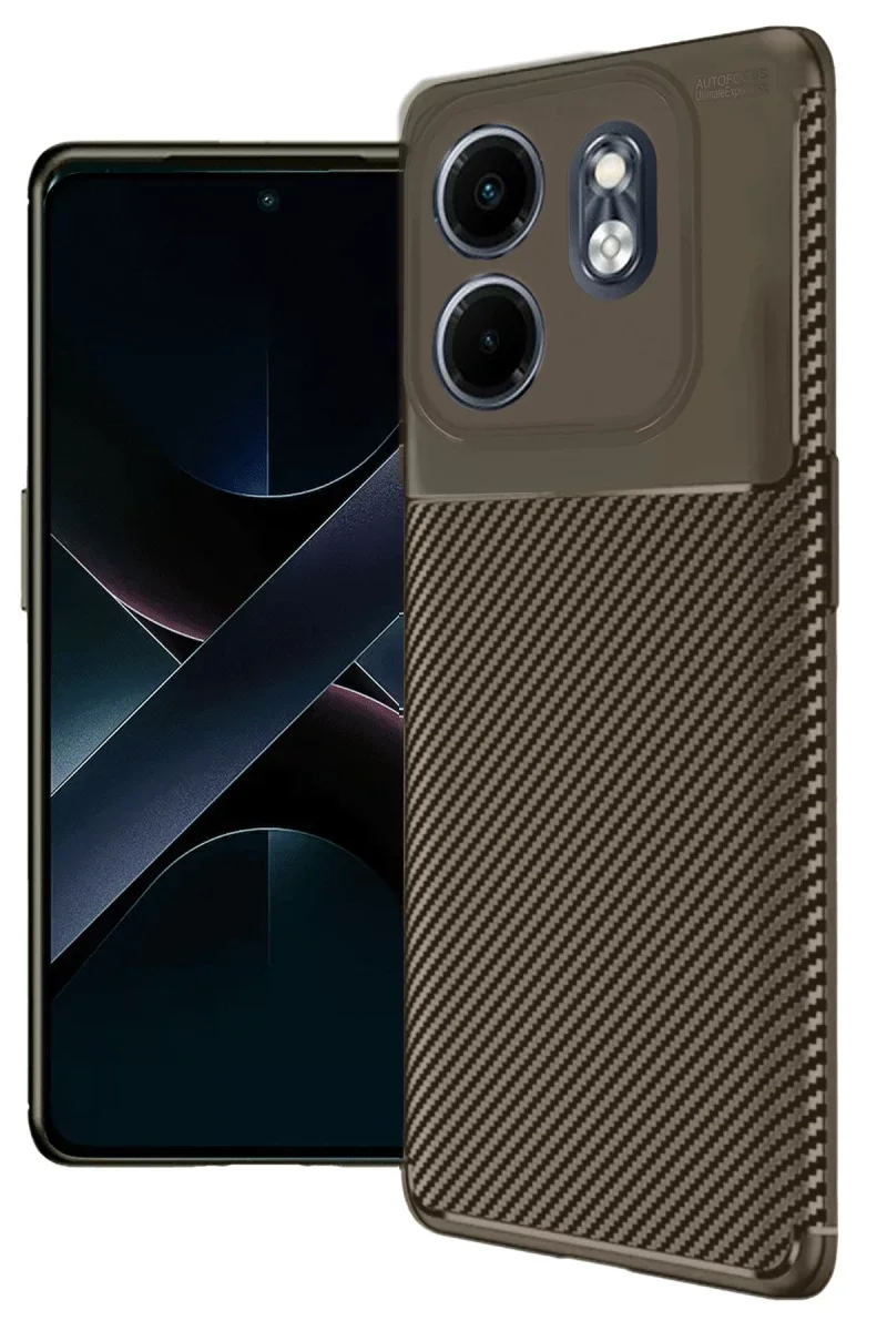 İnfinix Hot 50i 4G Kılıf Auto Focus Karbon Kapak - Kahverengi Fiyatı, Yorumları ve Özellikleri