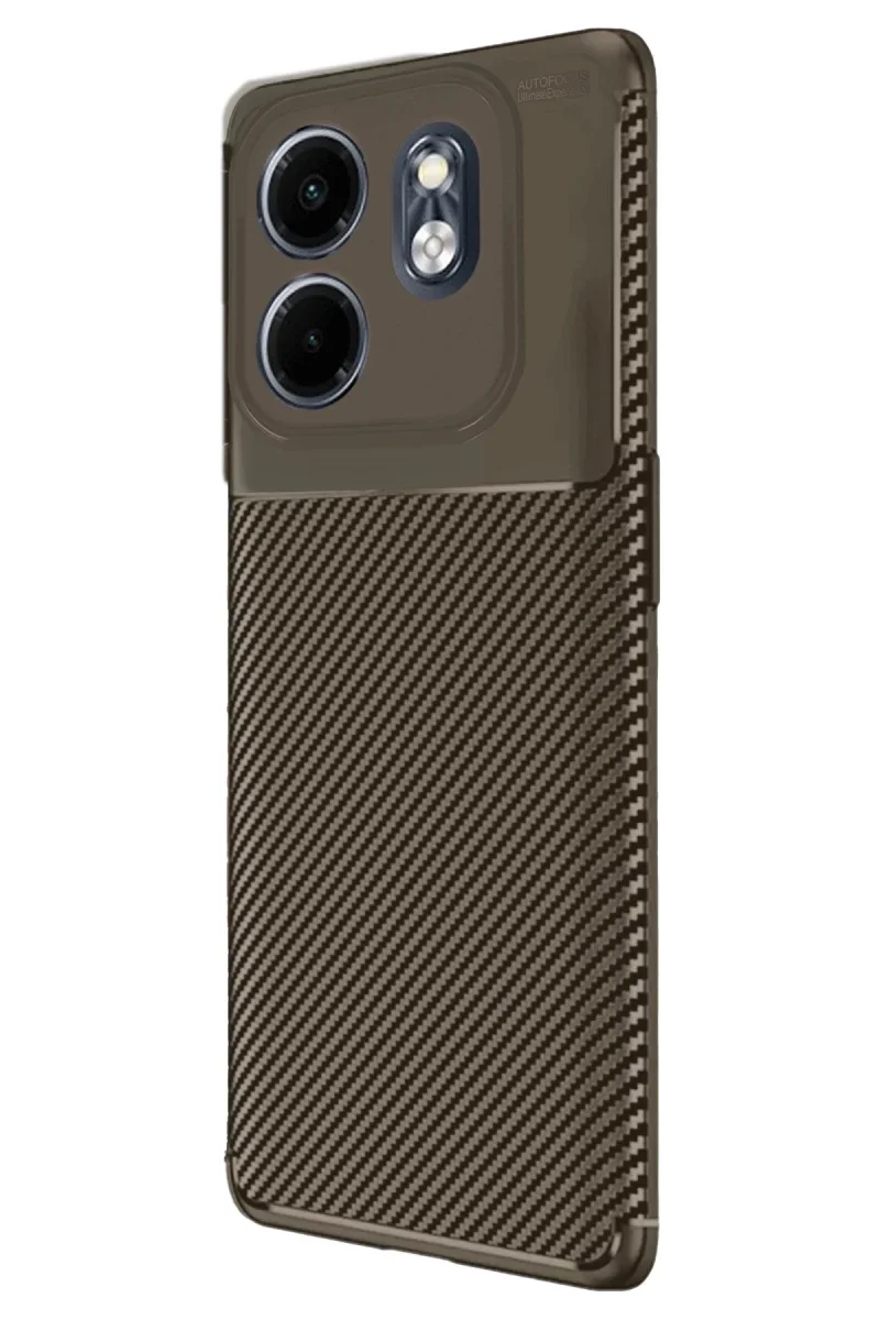 İnfinix Hot 50i 4G Kılıf Auto Focus Karbon Kapak - Kahverengi Fiyatı, Yorumları ve Özellikleri