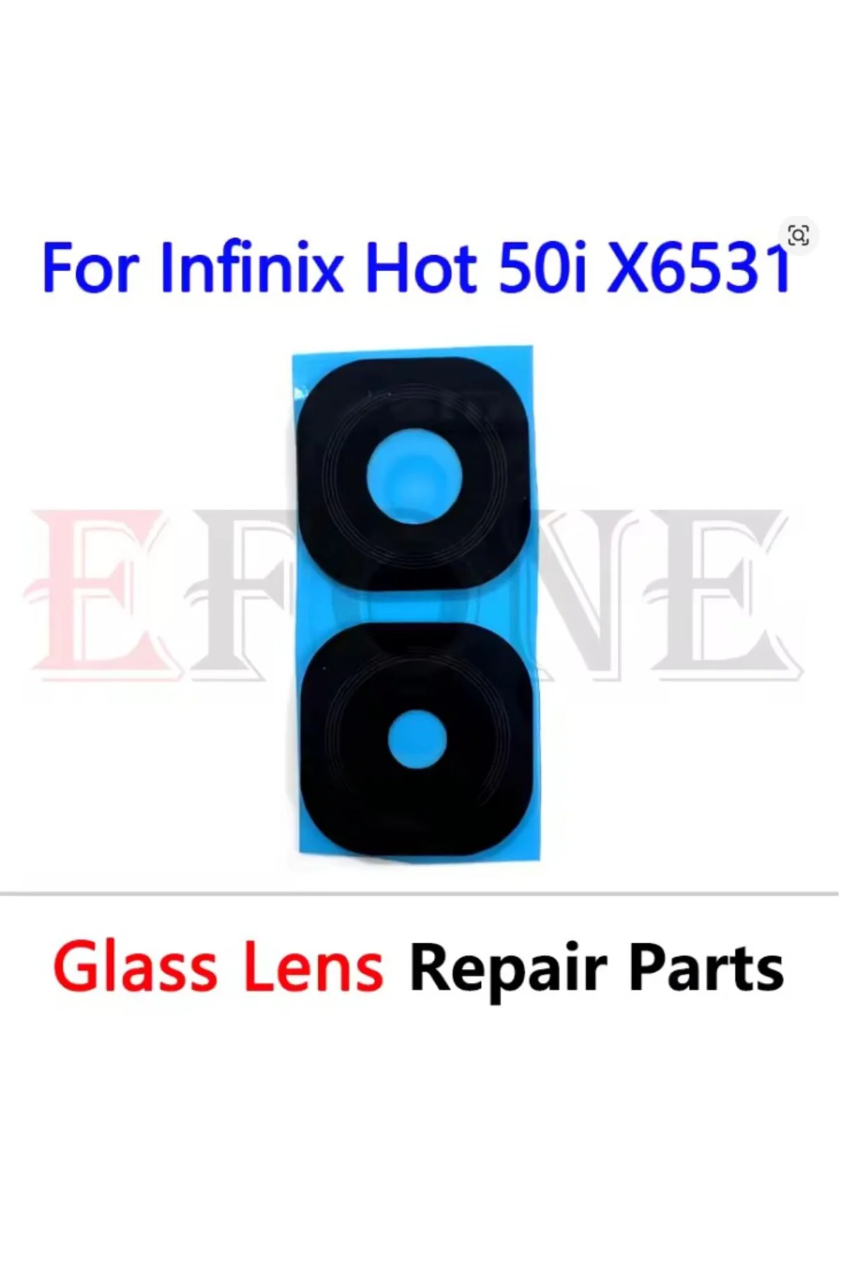 Infinix Hot 50i için Arka Kamera Cam Lens Kapağı Yapışkanlı Etiketli Tamir Parçaları