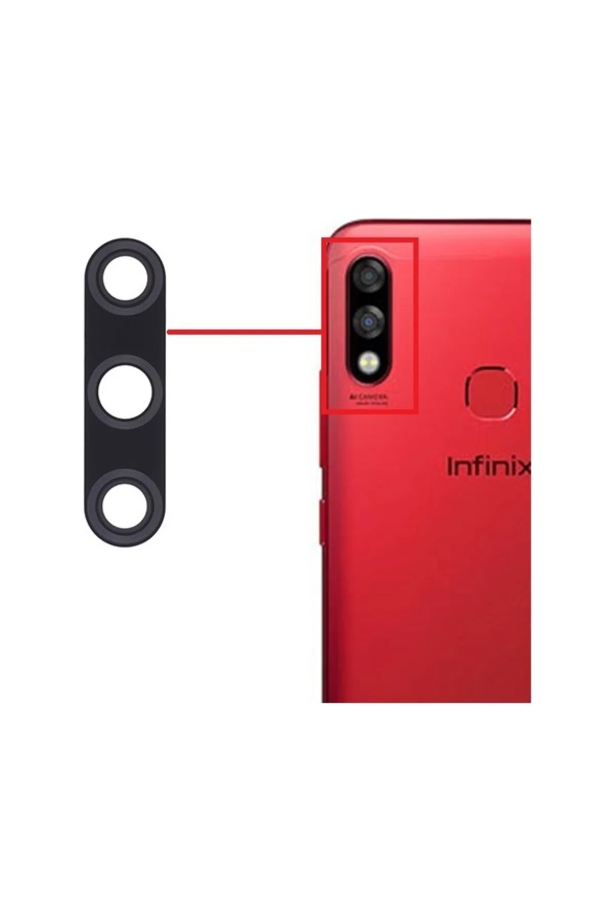 Infinix Hot 7 Pro Uyumlu Kamera Lensi Camı X625, X625B, X625, X62