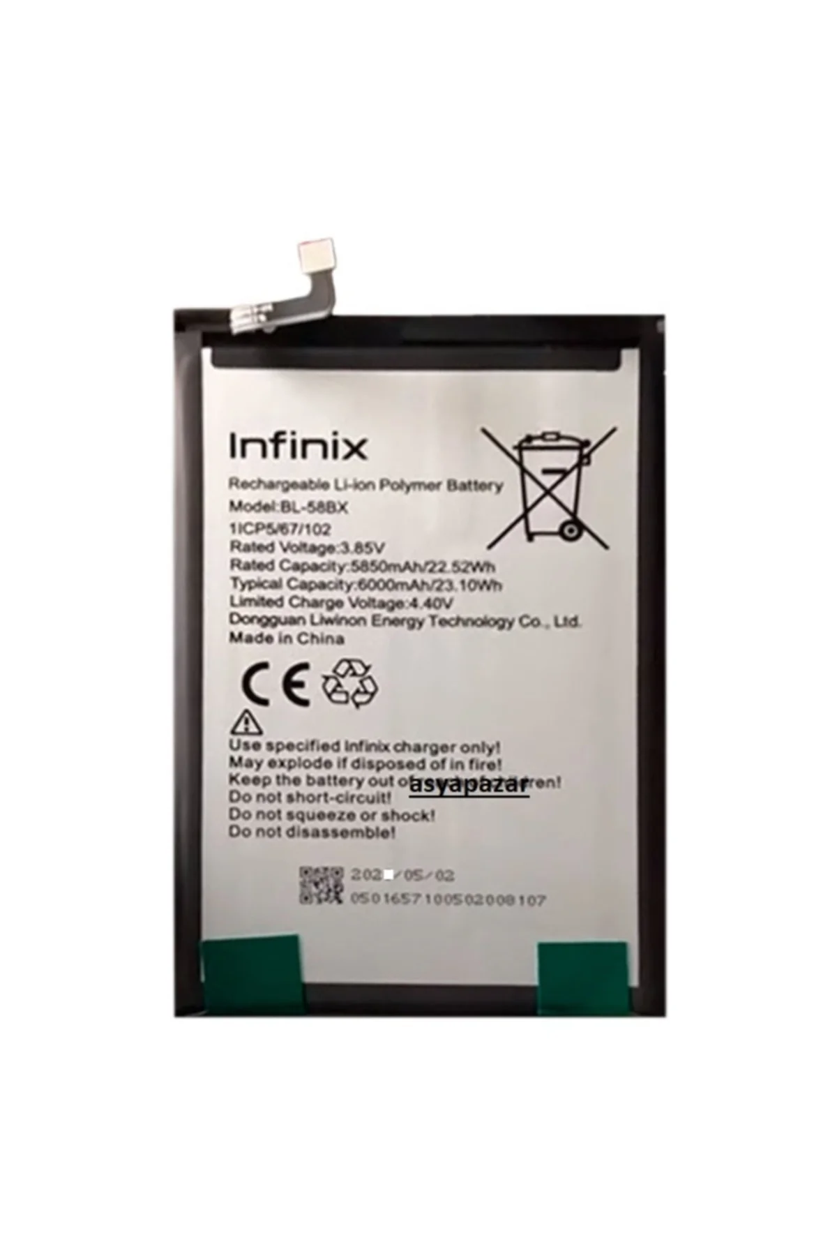 Infinix Hot 8-hot 9 Play Pil Batarya Infinix X650 Pil Batarya
